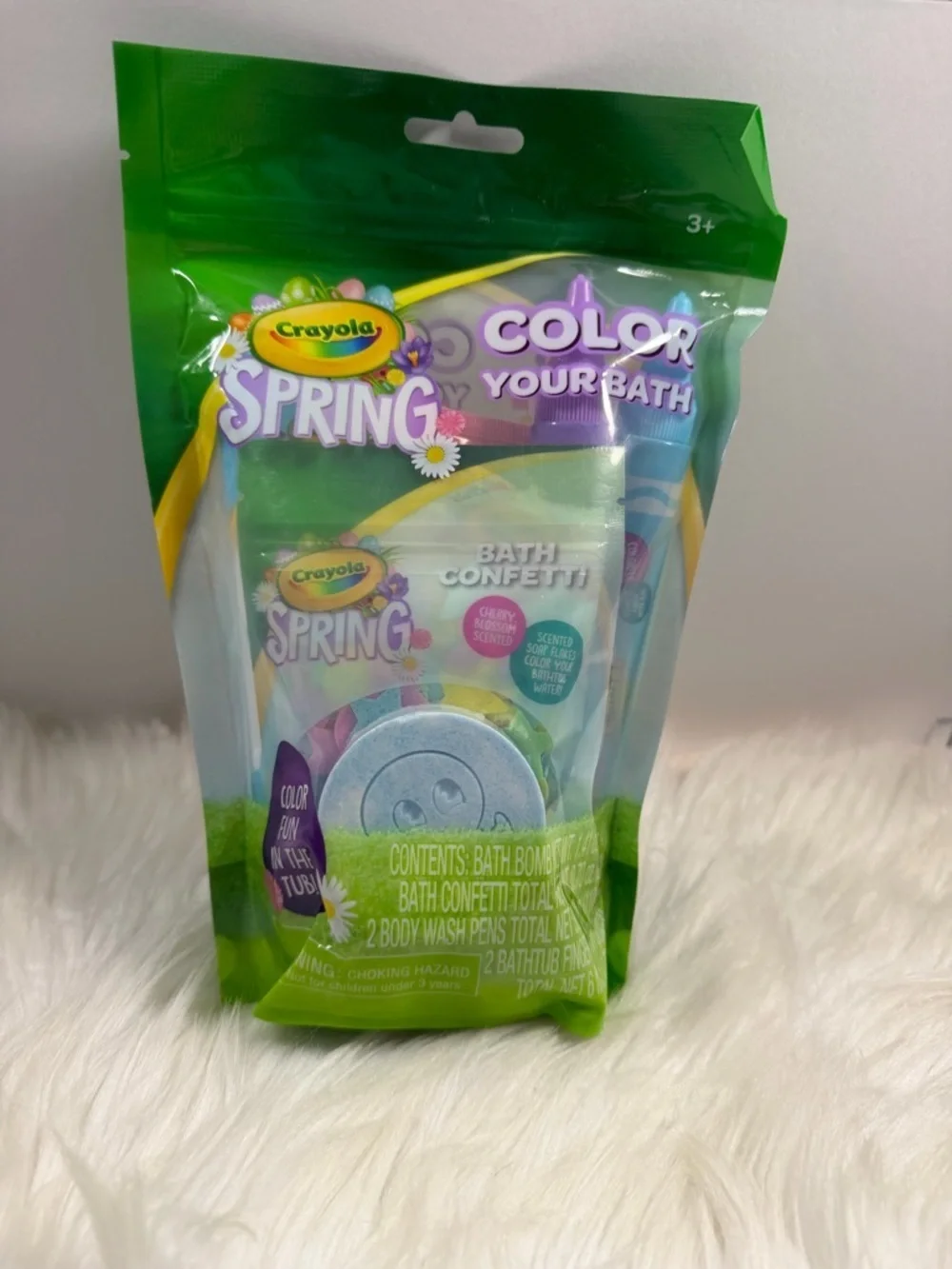 💜3/$15💜 Crayola Spring Color Your Bath Kids Bath Bomb & Confetti Set - Blue